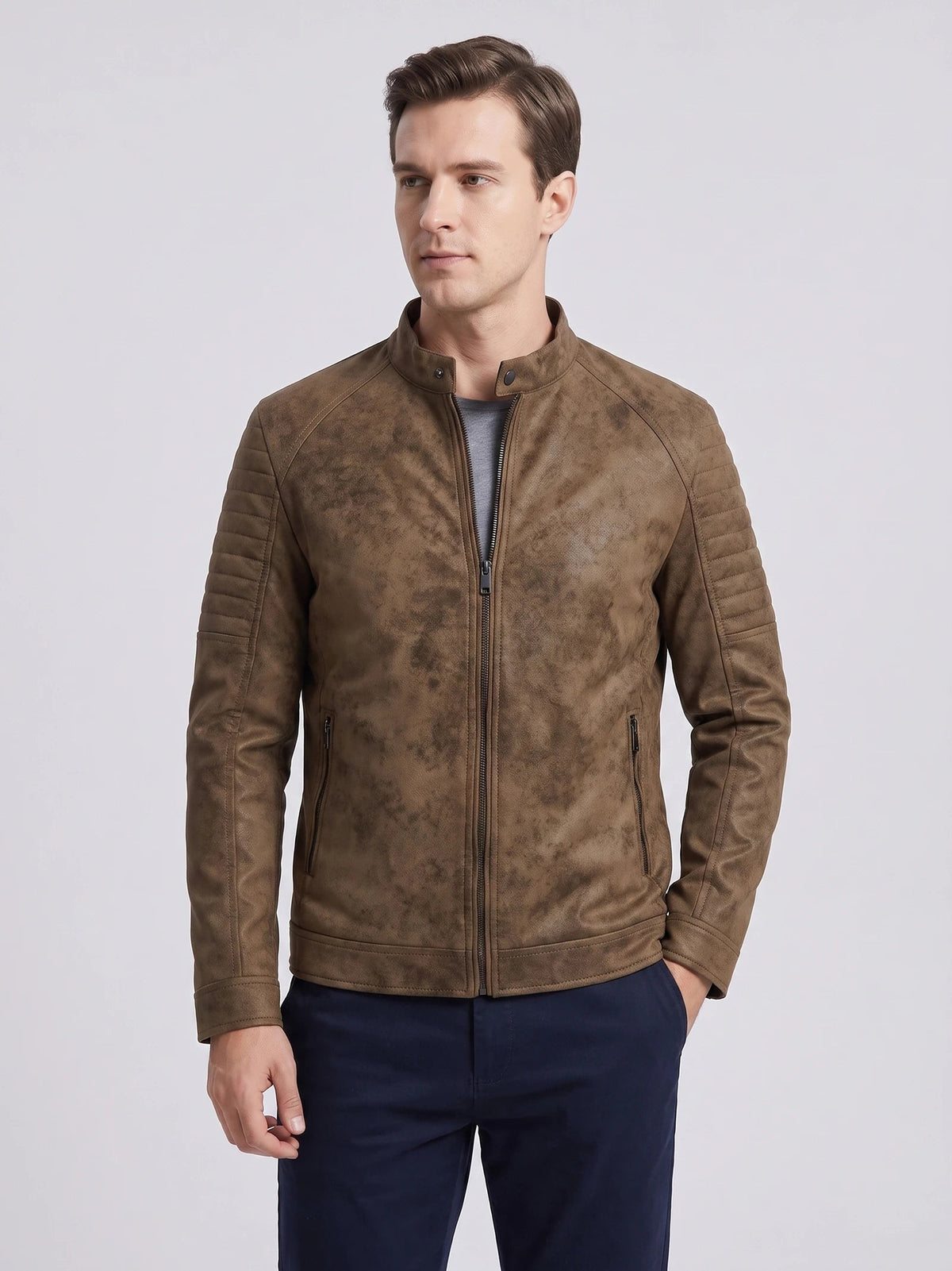 Men's Autumn Jacket, Casual Motorcycle Jacket for Streetwear