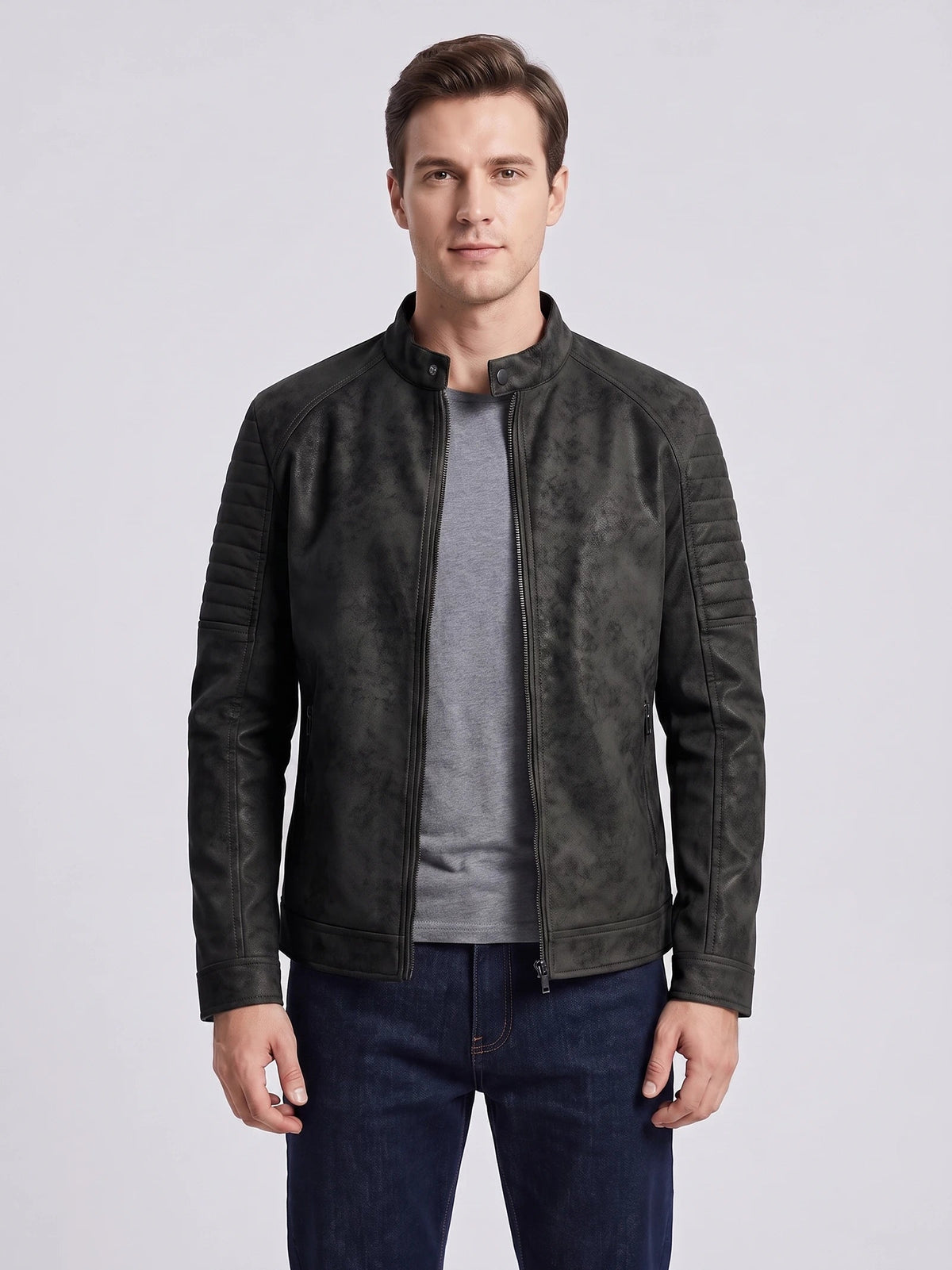 Men's Autumn Jacket, Casual Motorcycle Jacket for Streetwear
