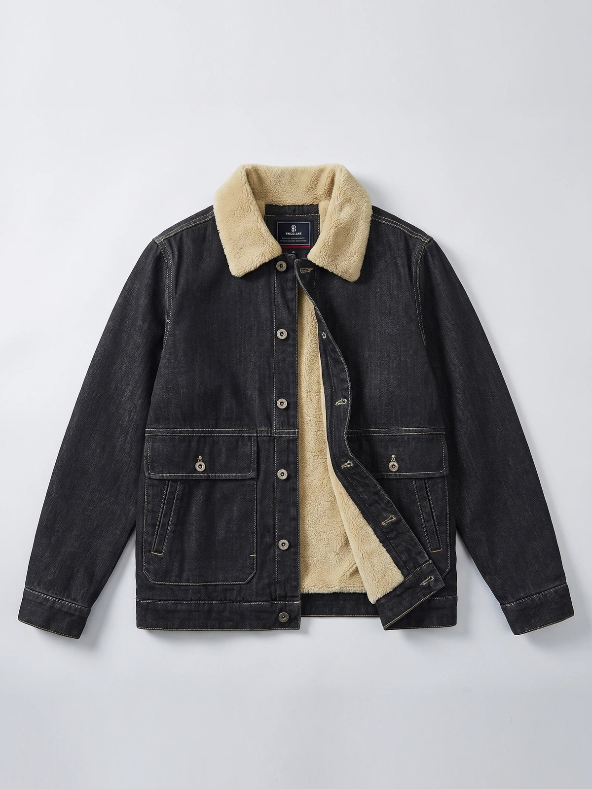 Men's Fleece Cargo Jacket with Multiple Pockets for Winter
