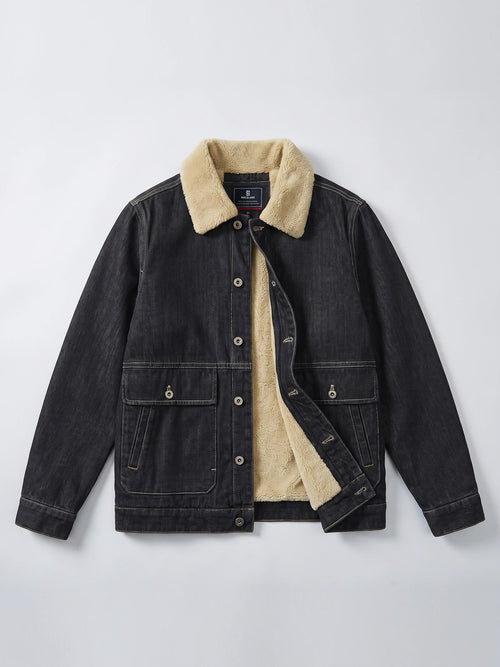 Men's Fleece Cargo Jacket with Multiple Pockets for Winter
