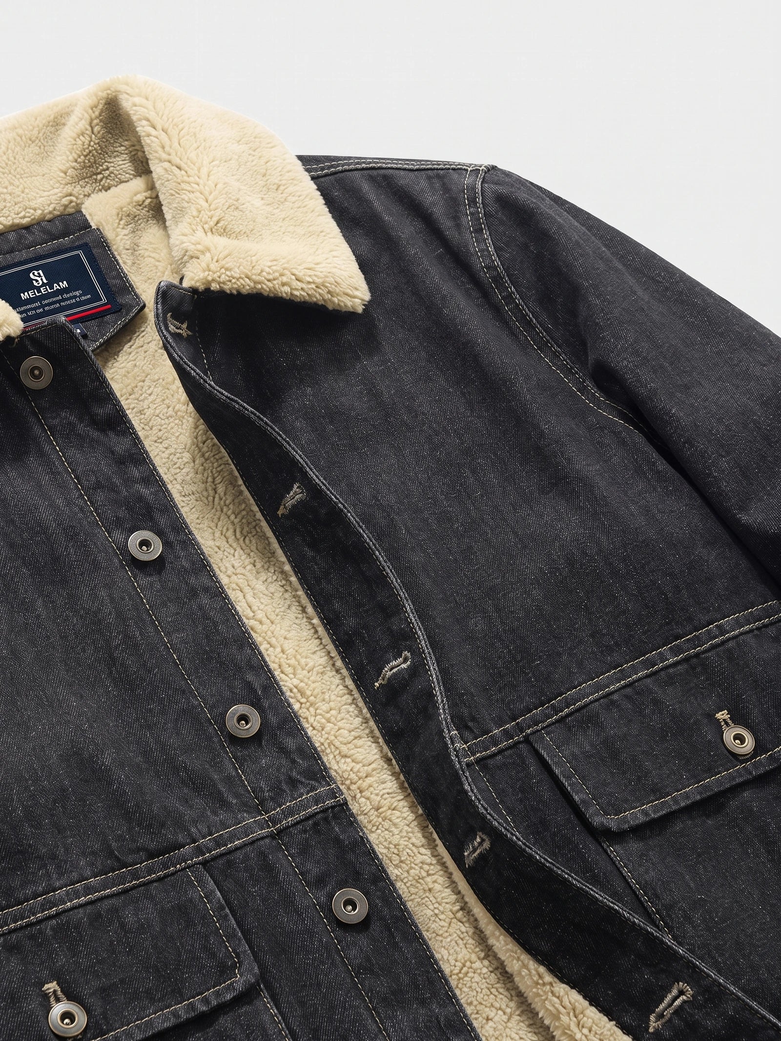 Men's Fleece Cargo Jacket with Multiple Pockets for Winter