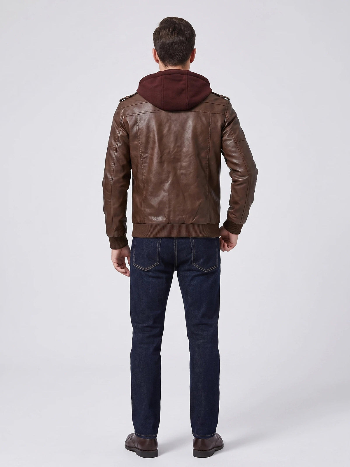 Men's Leather Jacket, Motorcycle Biker Style, Autumn Winter Casual Wear