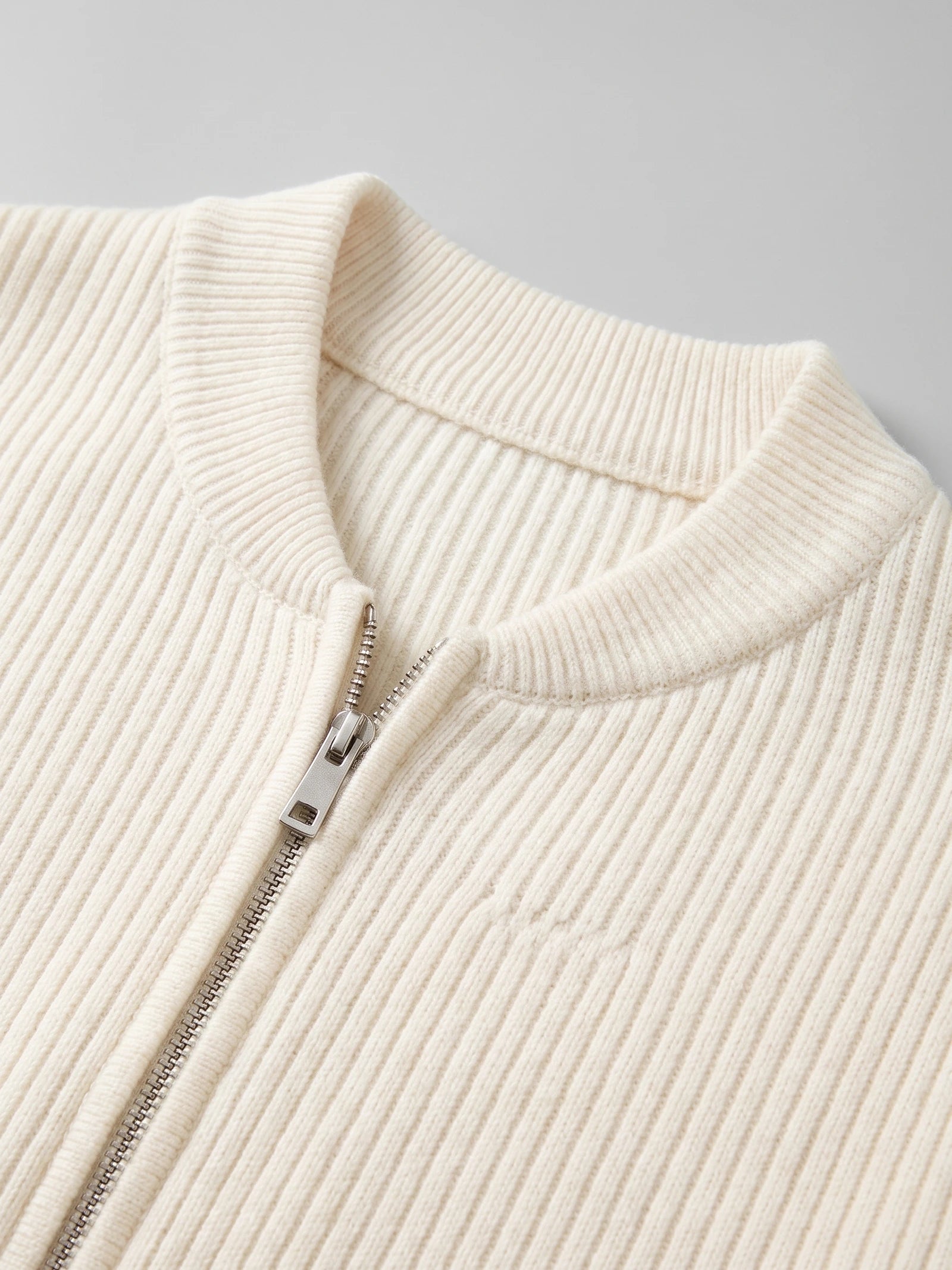 Men's Zip Up Cardigan Knit Stand Collar Long Sleeve Casual Jumper for Autumn and Winter