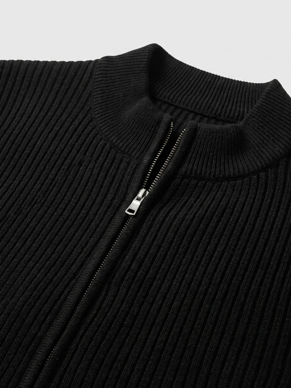 Men's Zip Up Cardigan Knit Stand Collar Long Sleeve Casual Jumper for Autumn and Winter