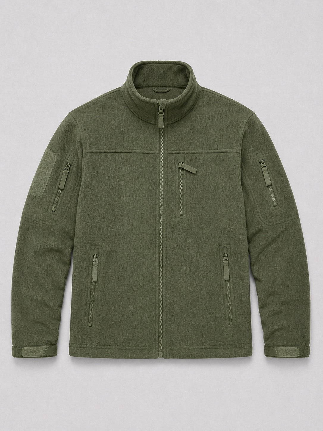 Men’s Fleece Jacket Windproof Full Zip Warm Winter Autumn Jacket with Zipper Pockets for Hiking, Work and Outdoor Wear