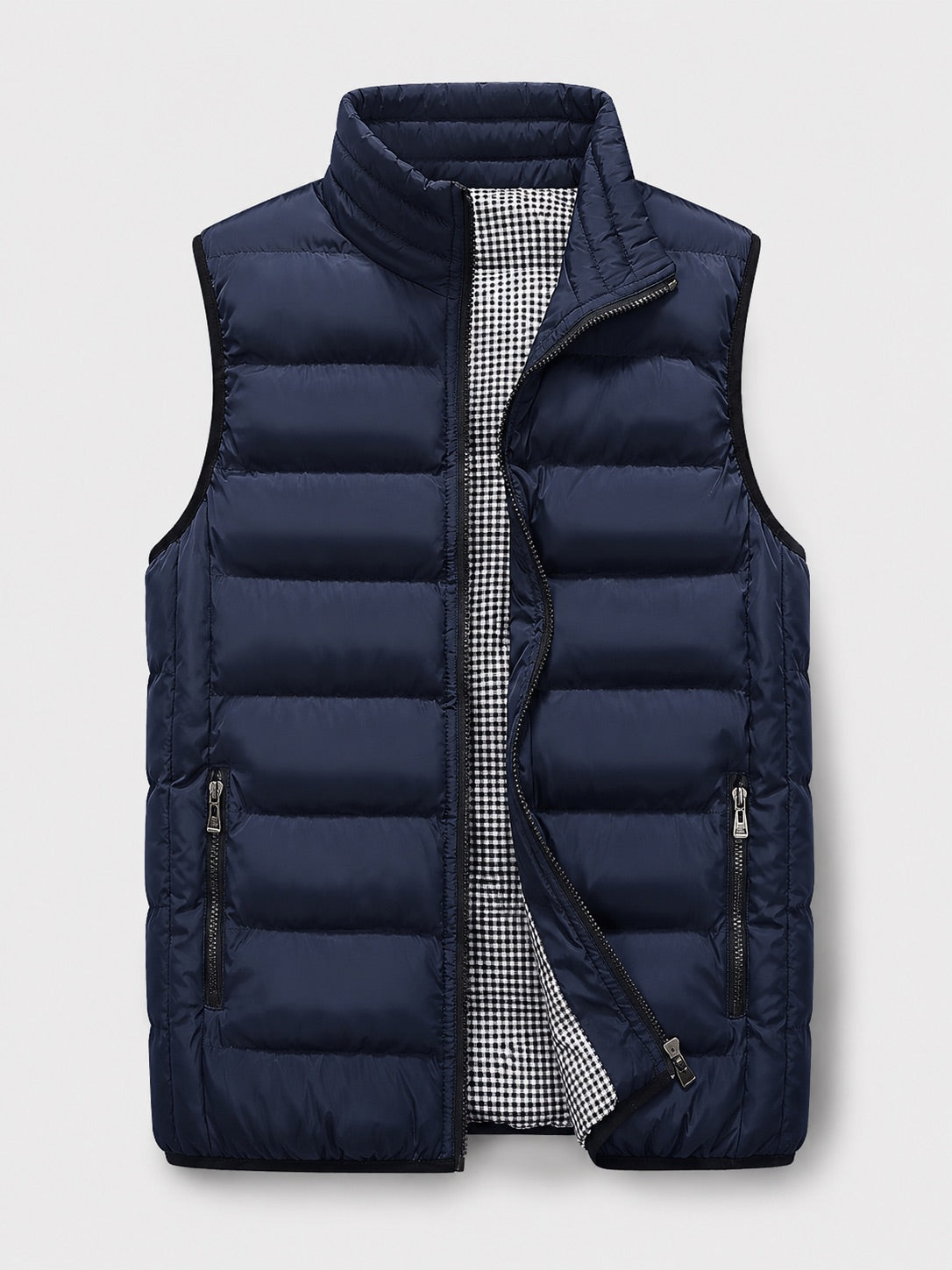 Men's Windproof Puffer Gilet Sleeveless Thick Warm Autumn Winter Jacket for Casual and Outdoor Wear