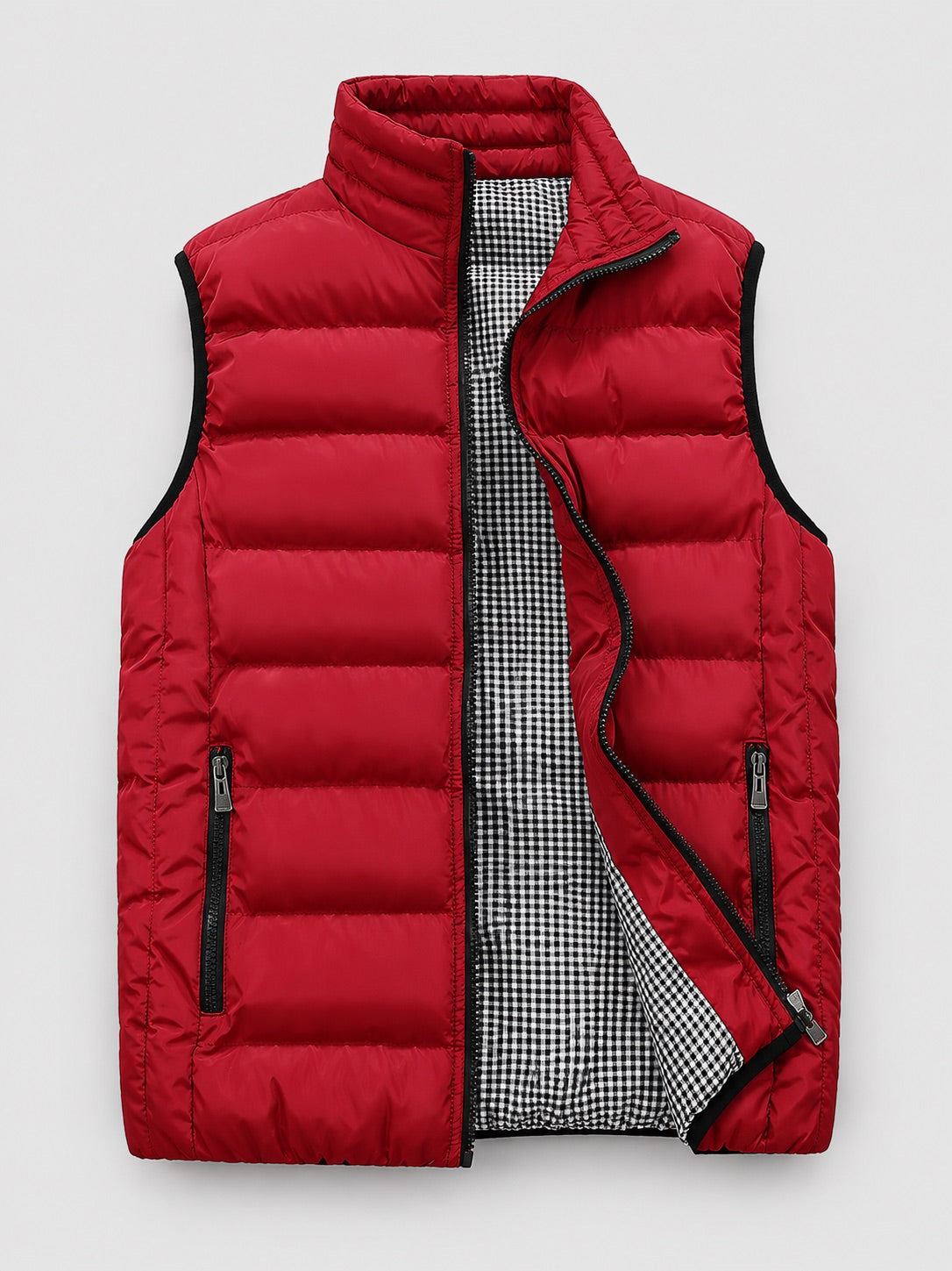 Men's Windproof Puffer Gilet Sleeveless Thick Warm Autumn Winter Jacket for Casual and Outdoor Wear