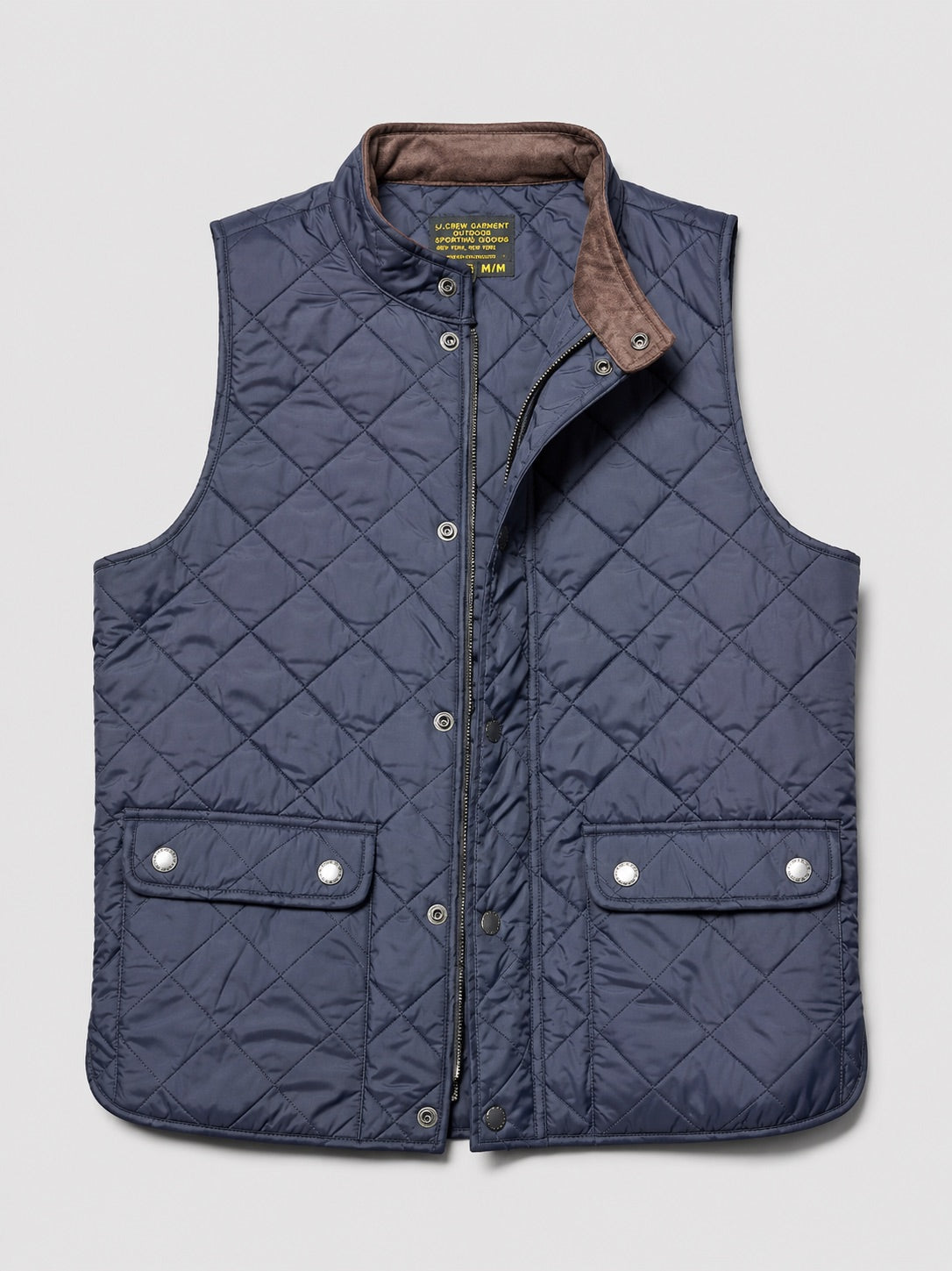 Men’s Quilted Gilet Polo Collar Multi-Pocket Padded Thick Autumn Winter Sleeveless Jacket for Casual and Outdoor Wear