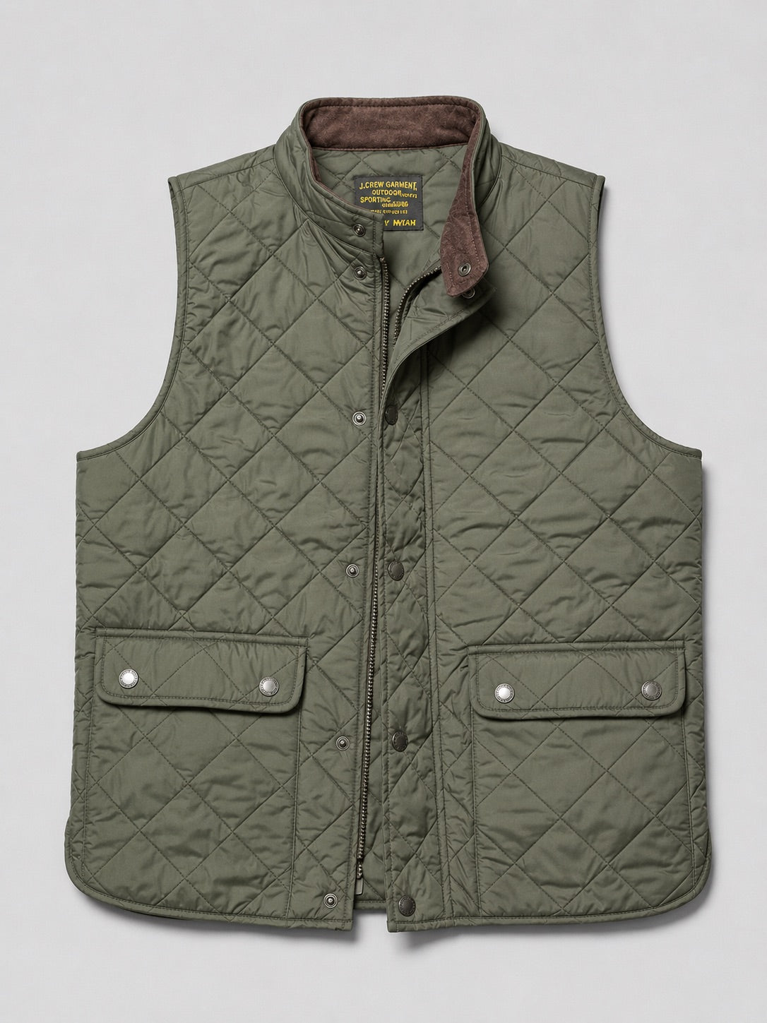 Men’s Quilted Gilet Polo Collar Multi-Pocket Padded Thick Autumn Winter Sleeveless Jacket for Casual and Outdoor Wear