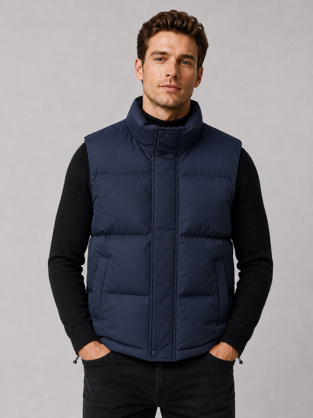 Men’s Puffer Gilet Thick Warm Autumn Winter Jacket for Casual and Outdoor Wear