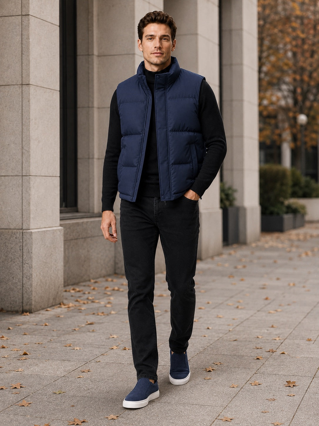 Men’s Puffer Gilet Thick Warm Autumn Winter Jacket for Casual and Outdoor Wear