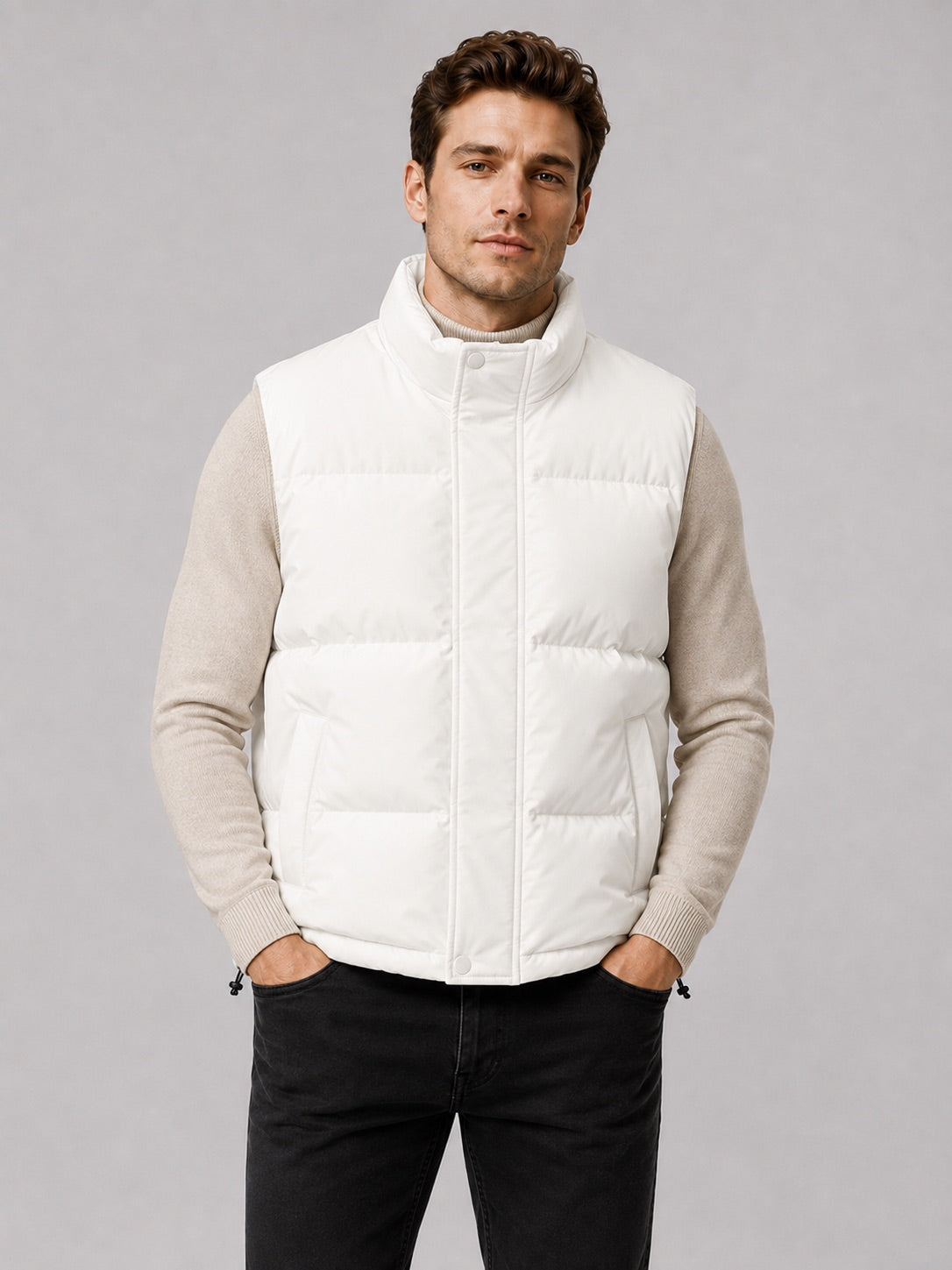 Men’s Puffer Gilet Thick Warm Autumn Winter Jacket for Casual and Outdoor Wear