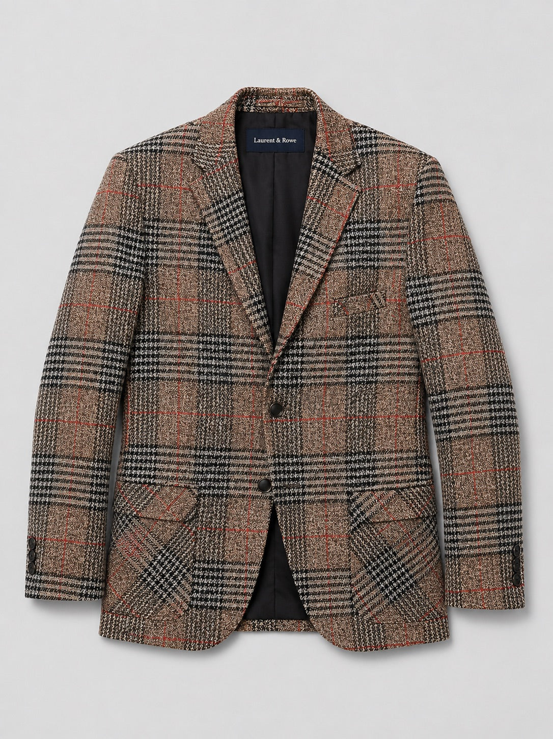 Men’s Checkered Blazer Slim Fit Business Casual Jacket for Wedding, Banquet and Office Wear