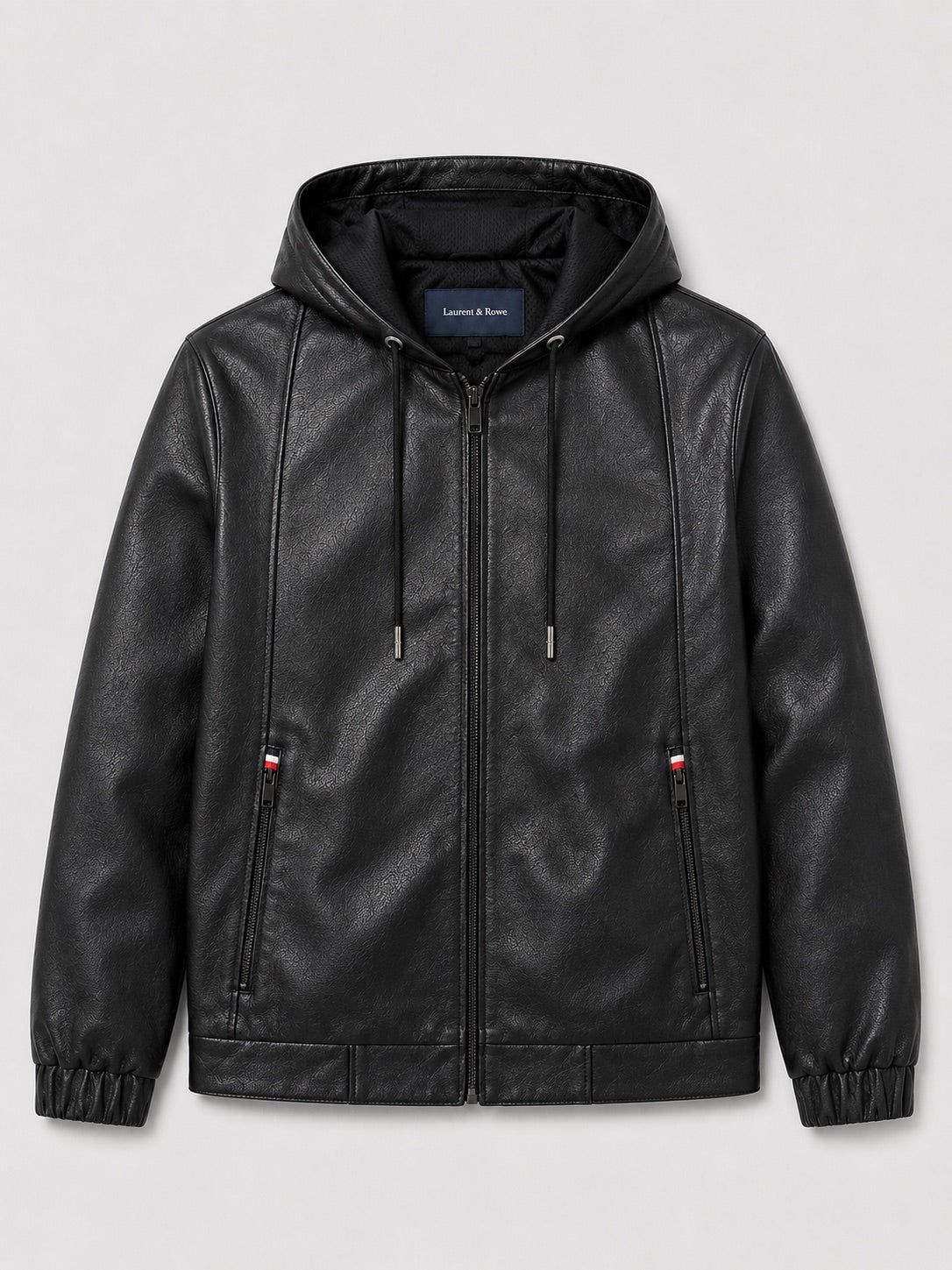 Men’s Hooded Leather Autumn Jacket Zip-Up Warm Autumn Winter Casual Coat for Everyday and Outdoor Wear