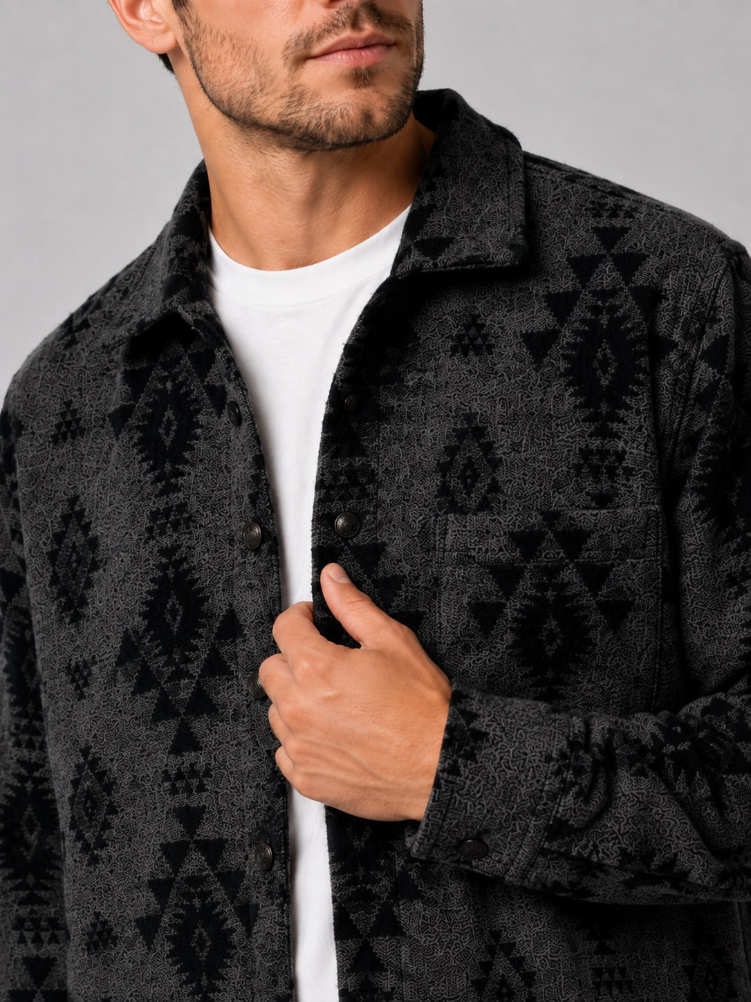 Men’s Heavyweight Flannel Jacket Thick Warm Brushed Fabric Autumn Winter Shacket for Casual and Outdoor Wear