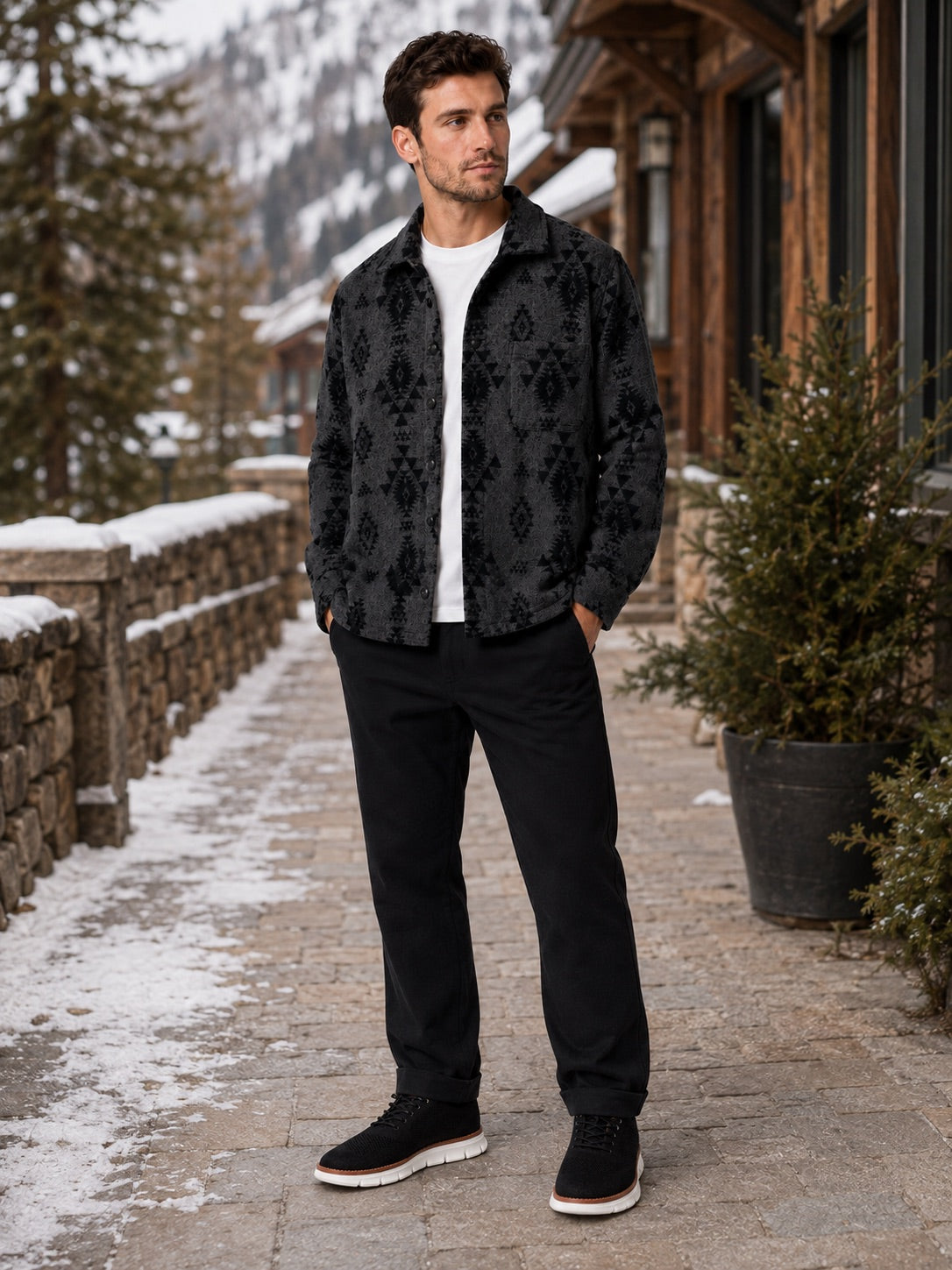 Men’s Heavyweight Flannel Jacket Thick Warm Brushed Fabric Autumn Winter Shacket for Casual and Outdoor Wear