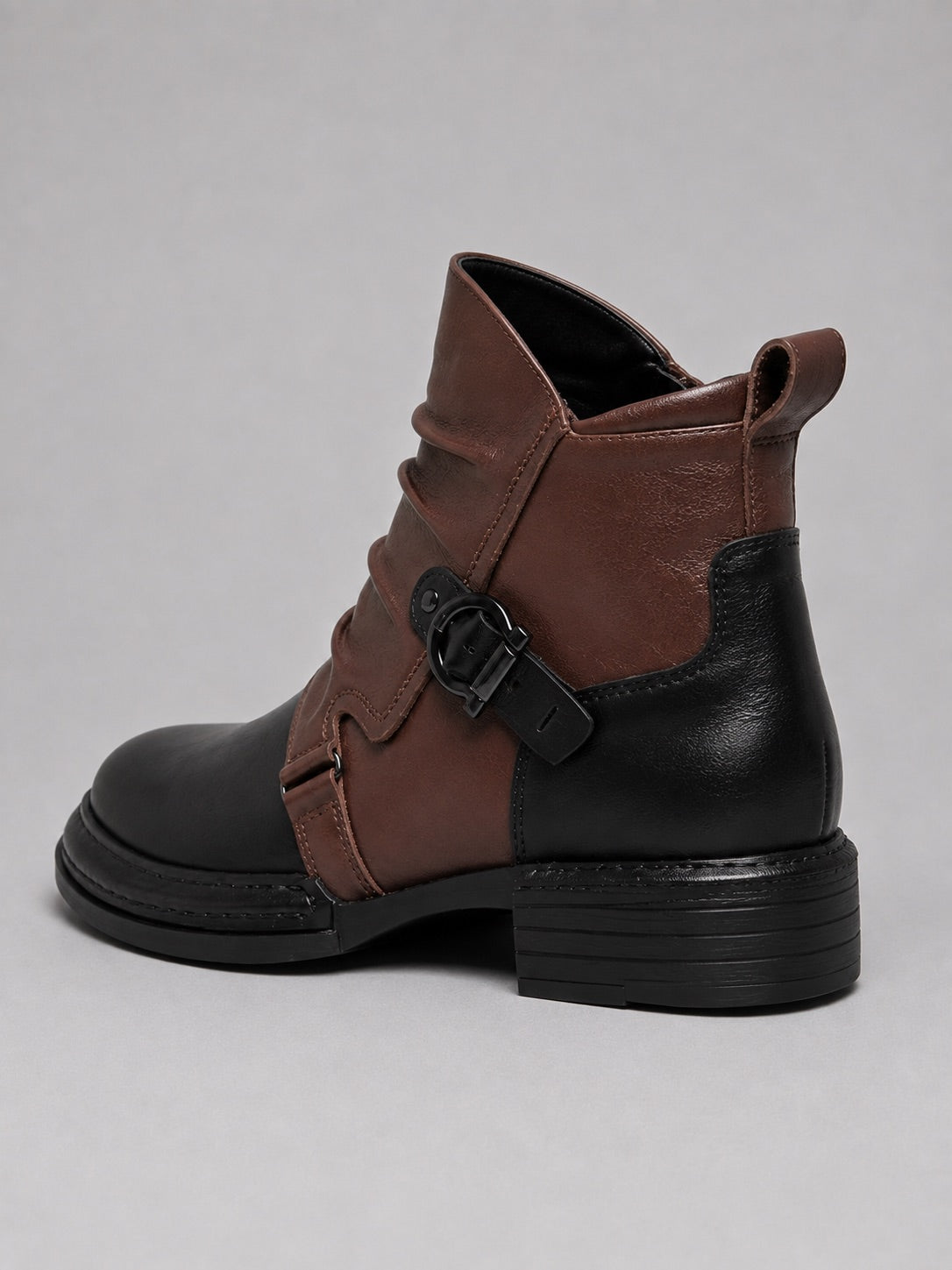 Men’s Ankle Boots Zip-Up Warm Autumn Winter Motorcycle Boots for Casual and Everyday Wear