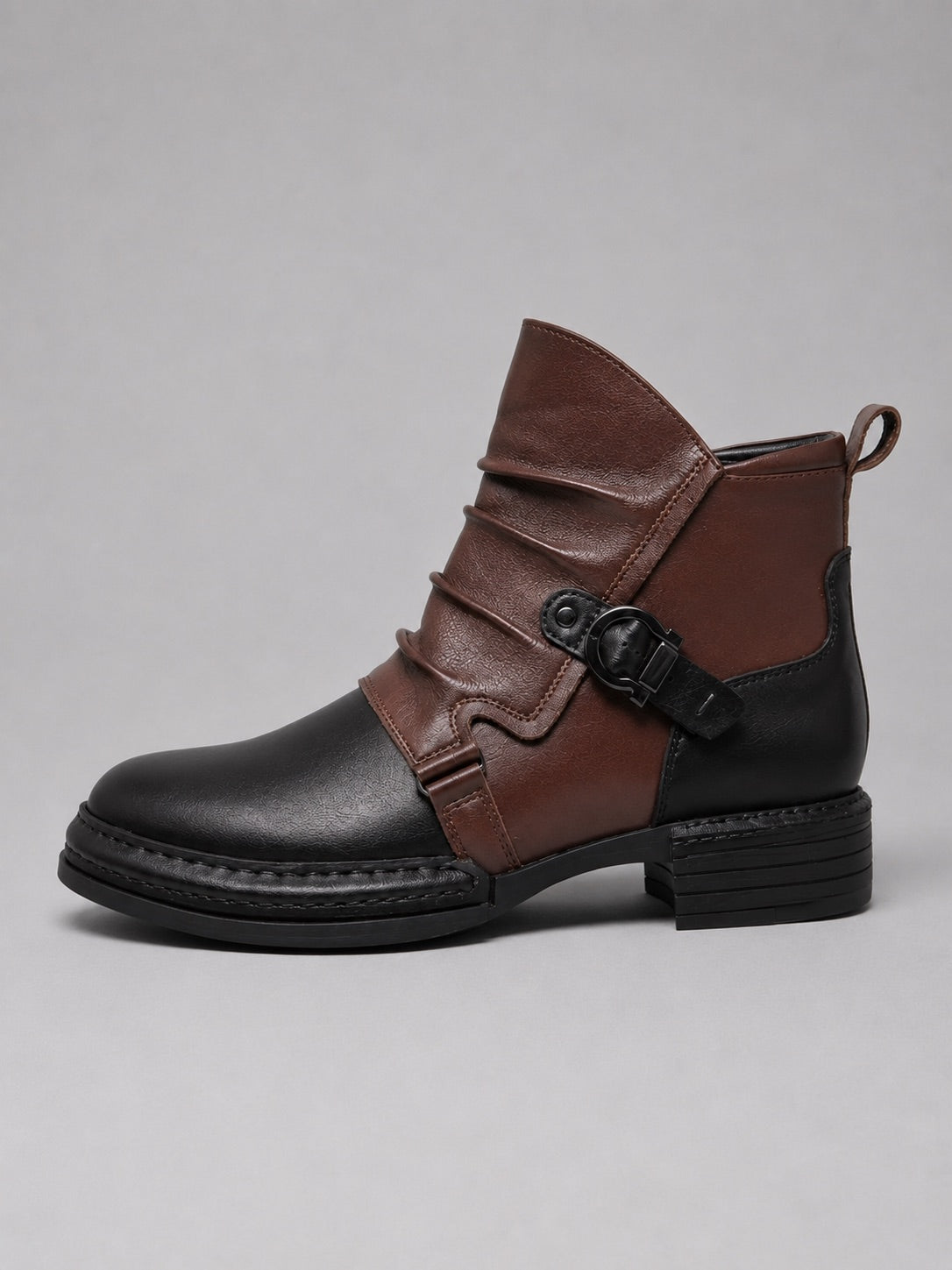 Men’s Ankle Boots Zip-Up Warm Autumn Winter Motorcycle Boots for Casual and Everyday Wear