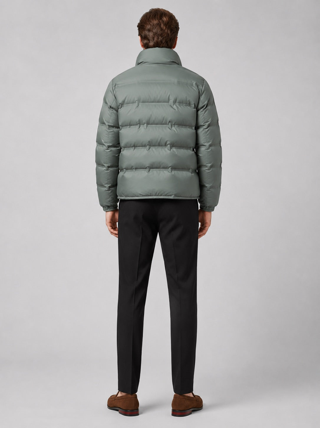 Men’s Puffer Jacket White Duck Down Thick Warm Stand Collar Winter Coat for Outdoor and Everyday Wear