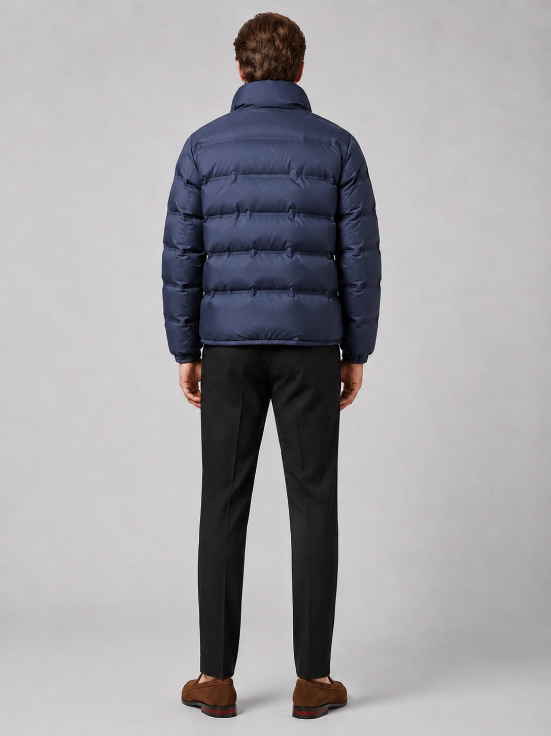 Men’s Puffer Jacket White Duck Down Thick Warm Stand Collar Winter Coat for Outdoor and Everyday Wear