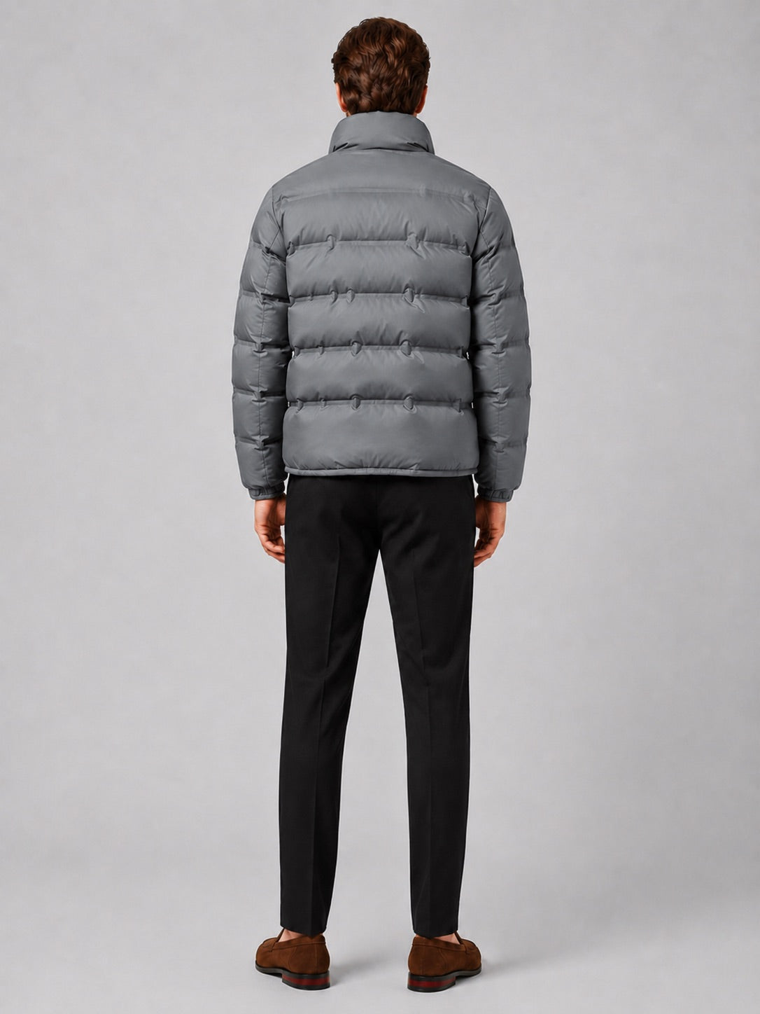 Men’s Puffer Jacket White Duck Down Thick Warm Stand Collar Winter Coat for Outdoor and Everyday Wear