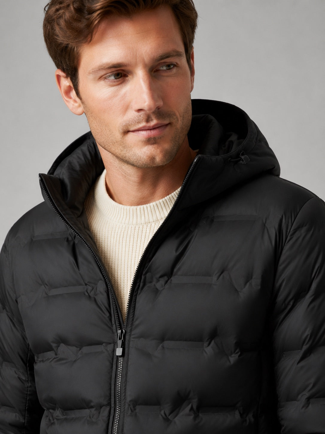 Men’s Duck Down Hooded Puffer Jacket Lightweight Warm Winter Autumn Jacket for Travel and Everyday Wear