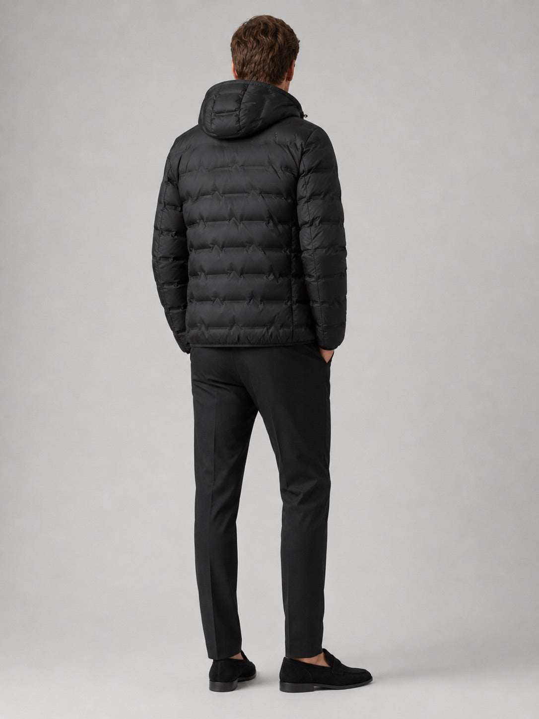 Men’s Duck Down Hooded Puffer Jacket Lightweight Warm Winter Autumn Jacket for Travel and Everyday Wear