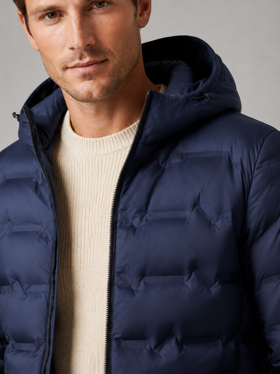 Men’s Duck Down Hooded Puffer Jacket Lightweight Warm Winter Autumn Jacket for Travel and Everyday Wear