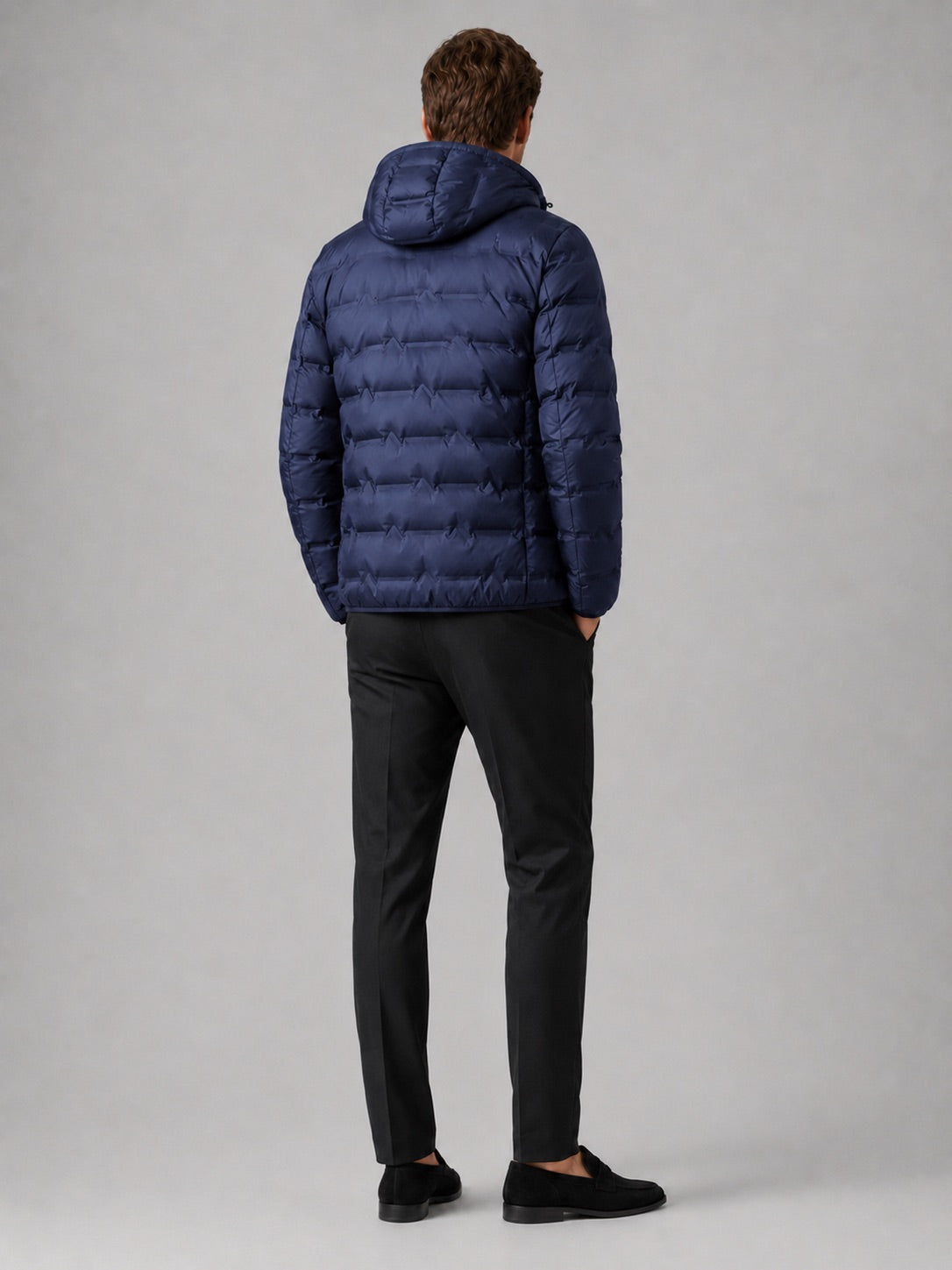 Men’s Duck Down Hooded Puffer Jacket Lightweight Warm Winter Autumn Jacket for Travel and Everyday Wear
