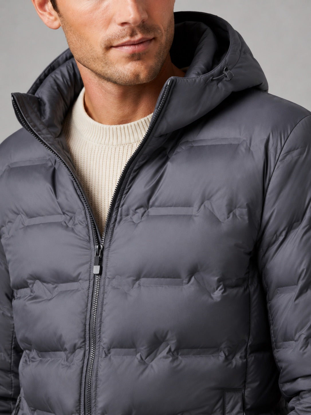 Men’s Duck Down Hooded Puffer Jacket Lightweight Warm Winter Autumn Jacket for Travel and Everyday Wear
