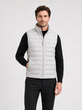 Men’s Down Gilet Thick Warm Zip-Up Windproof Waterproof Winter Puffer Gilet for Outdoor and Everyday Wear