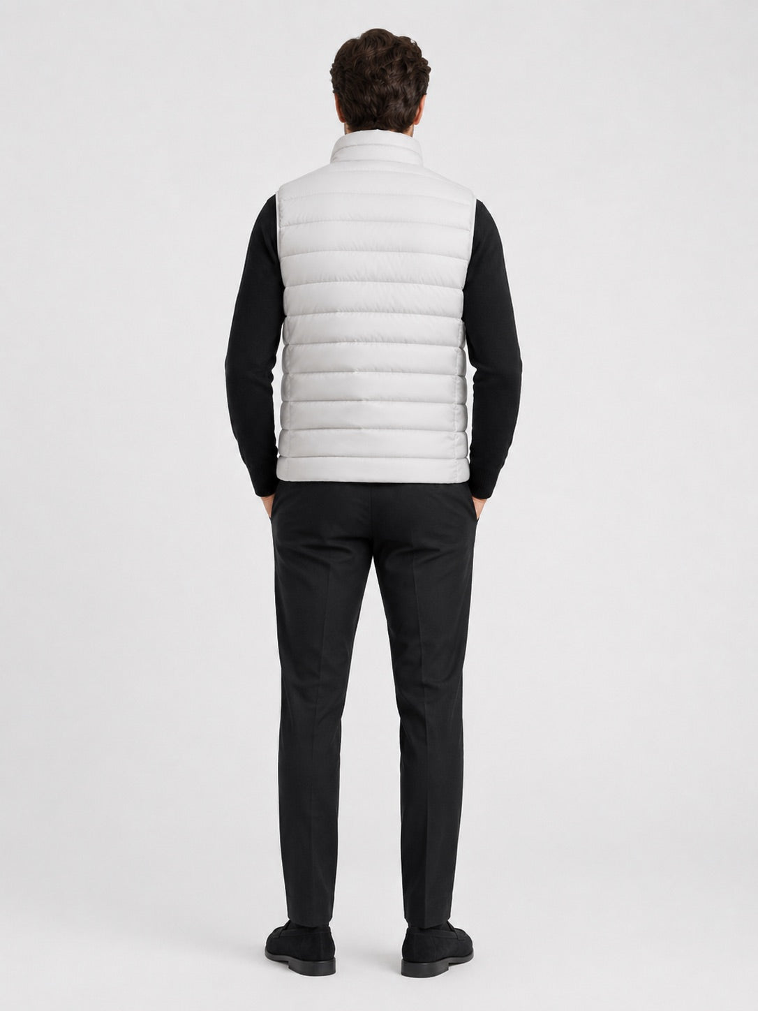 Men’s Down Gilet Thick Warm Zip-Up Windproof Waterproof Winter Puffer Gilet for Outdoor and Everyday Wear