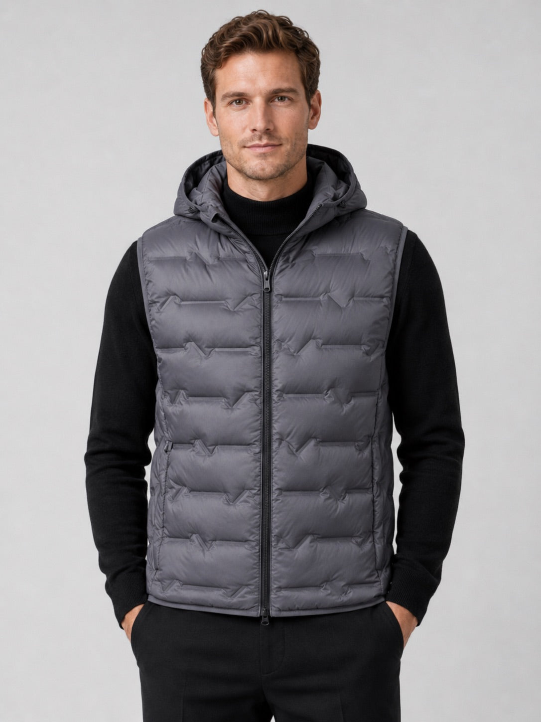 Men’s Hooded Down Gilet Ultralight Windproof Waterproof Winter Puffer Gilet for Outdoor and Everyday Wear