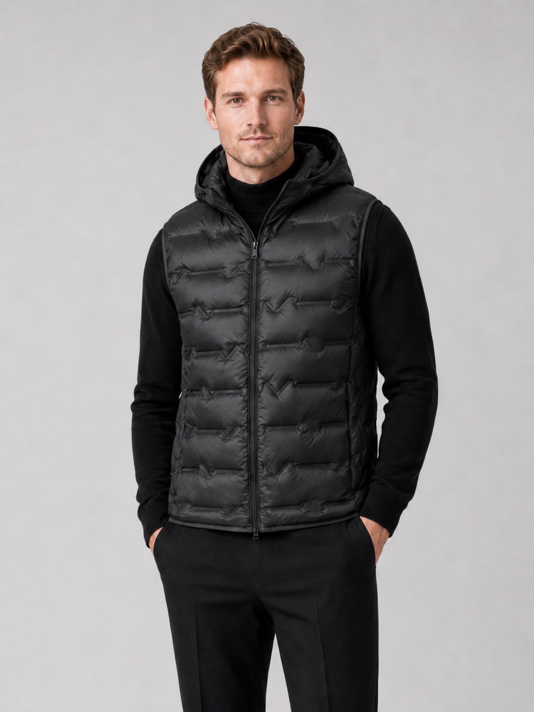 Men’s Hooded Down Gilet Ultralight Windproof Waterproof Winter Puffer Gilet for Outdoor and Everyday Wear