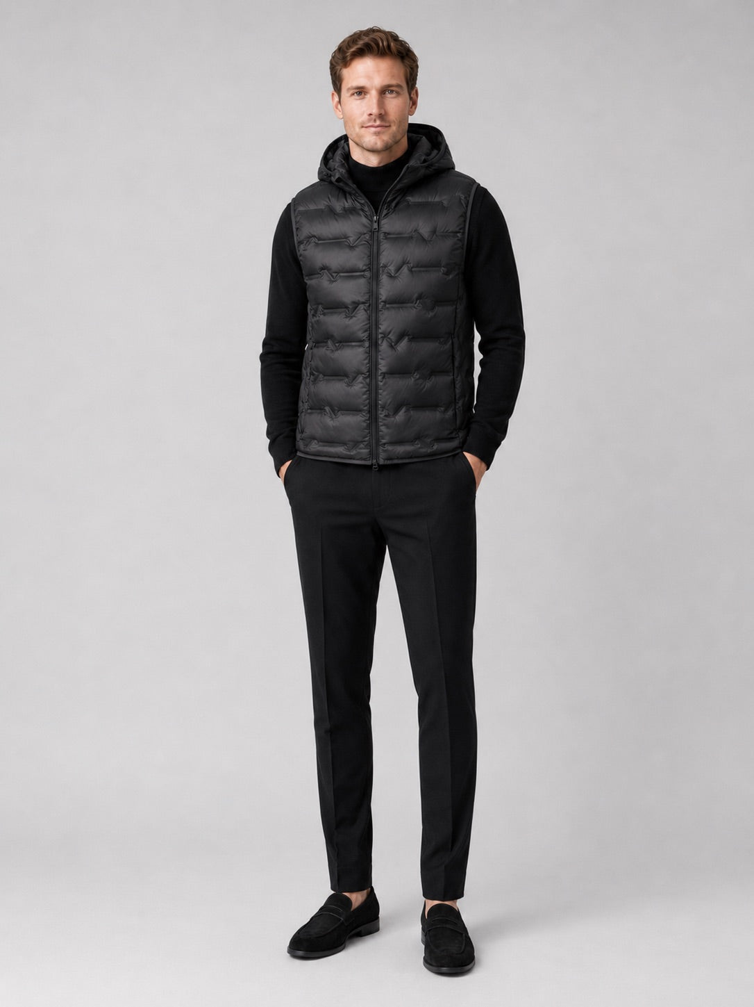 Men’s Hooded Down Gilet Ultralight Windproof Waterproof Winter Puffer Gilet for Outdoor and Everyday Wear