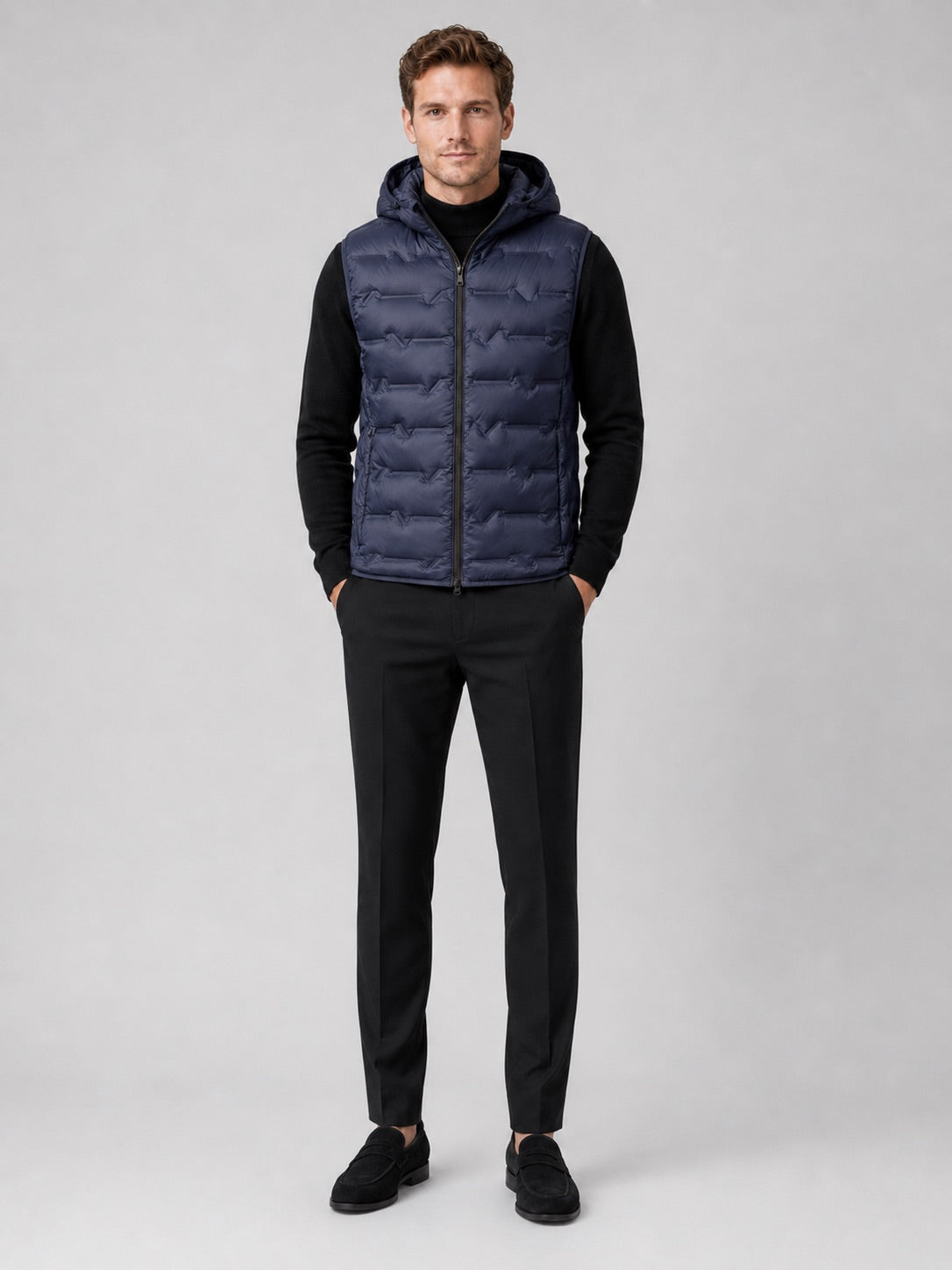 Men’s Hooded Down Gilet Ultralight Windproof Waterproof Winter Puffer Gilet for Outdoor and Everyday Wear
