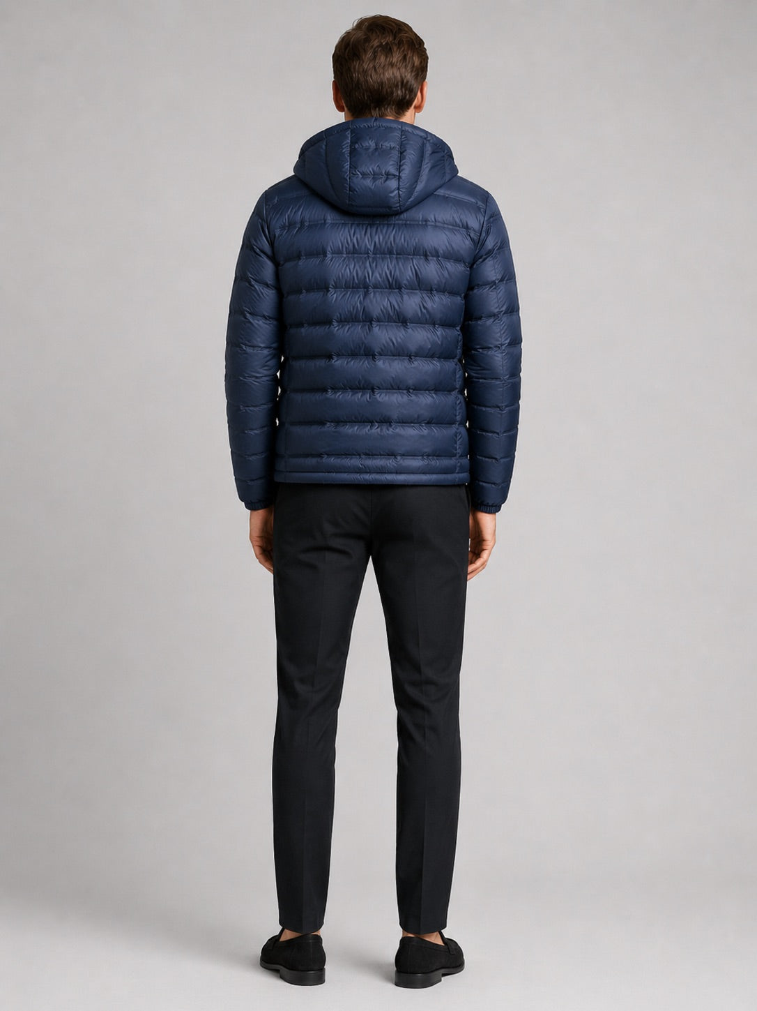 Men’s Down Puffer Jacket Lightweight Windproof Waterproof Hooded Autumn Winter Puffer Jacket for Outdoor and Everyday Wear
