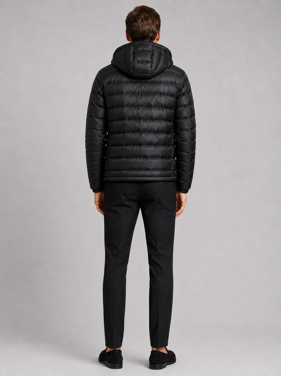 Men’s Down Puffer Jacket Lightweight Windproof Waterproof Hooded Autumn Winter Puffer Jacket for Outdoor and Everyday Wear