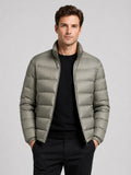 Men’s Down Jacket Stand Collar Lightweight Windproof Waterproof Autumn Winter Puffer Jacket for Casual and Everyday Wear