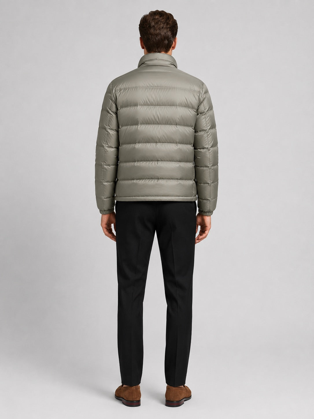 Men’s Down Jacket Stand Collar Lightweight Windproof Waterproof Autumn Winter Puffer Jacket for Casual and Everyday Wear