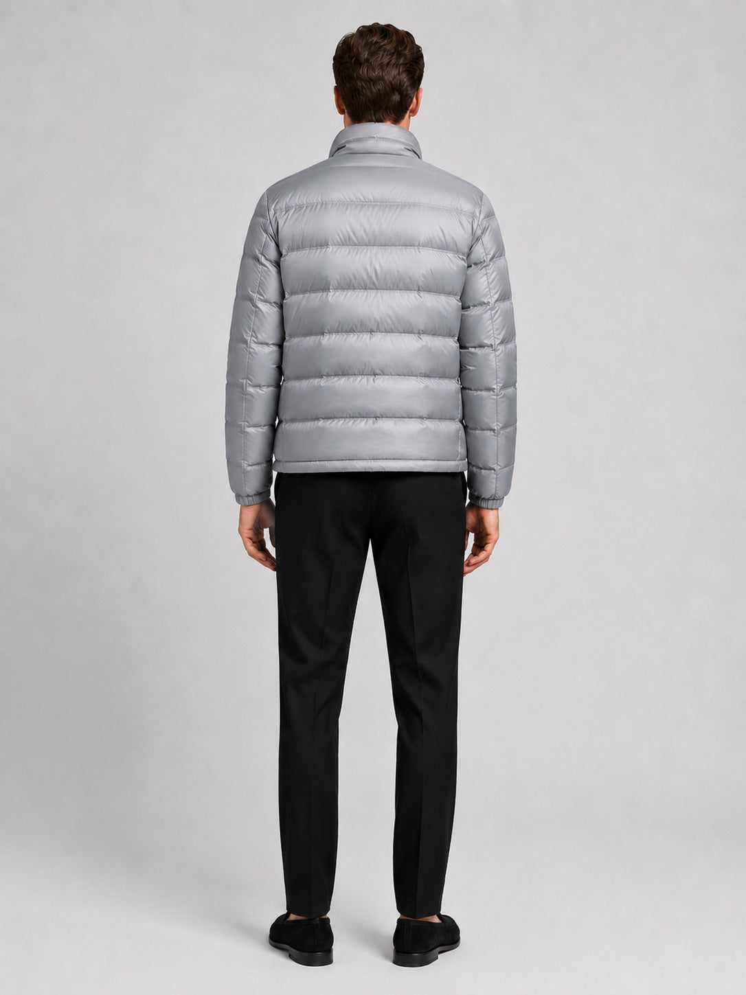 Men’s Down Jacket Stand Collar Lightweight Windproof Waterproof Autumn Winter Puffer Jacket for Casual and Everyday Wear