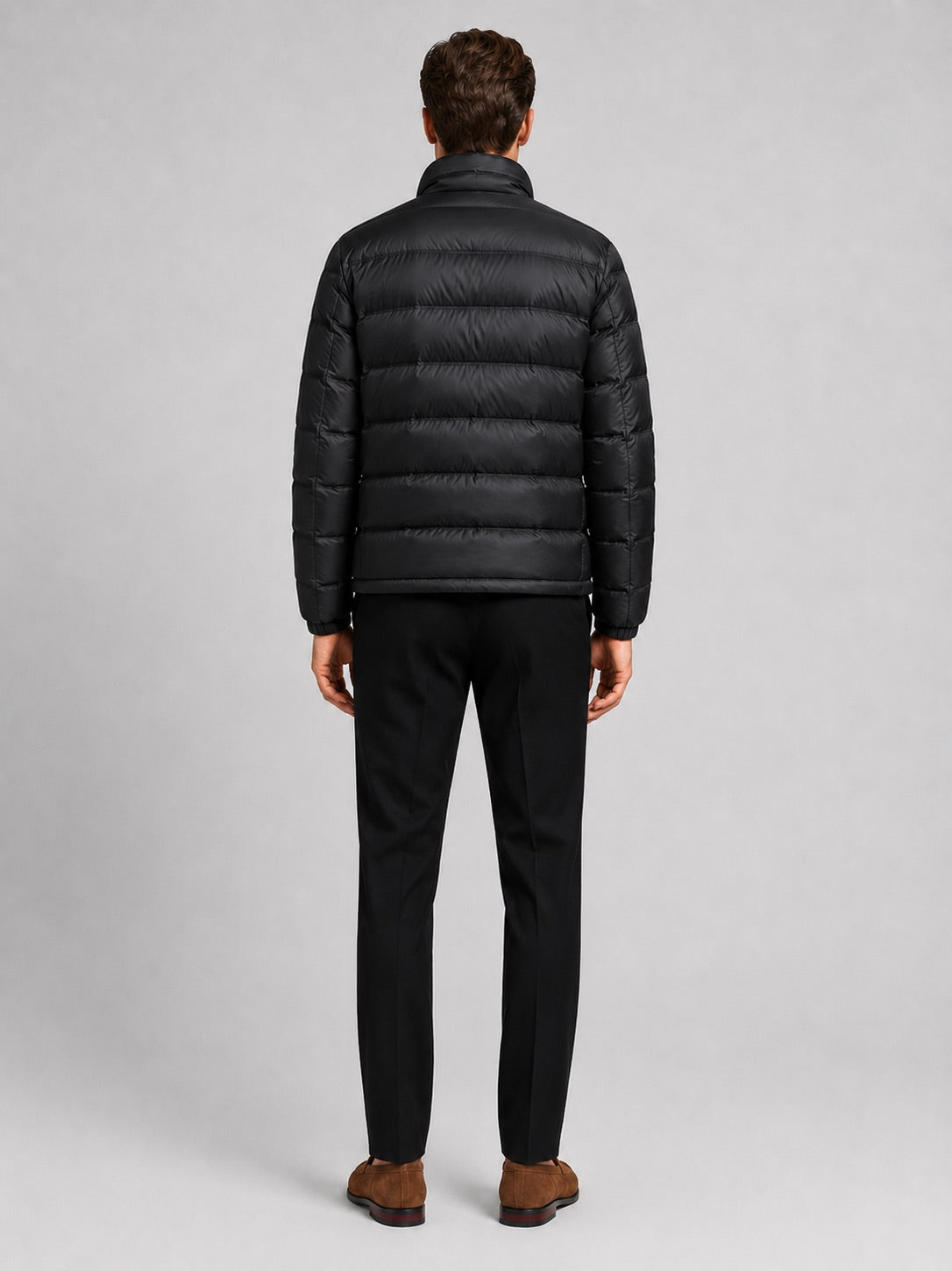 Men’s Down Jacket Stand Collar Lightweight Windproof Waterproof Autumn Winter Puffer Jacket for Casual and Everyday Wear