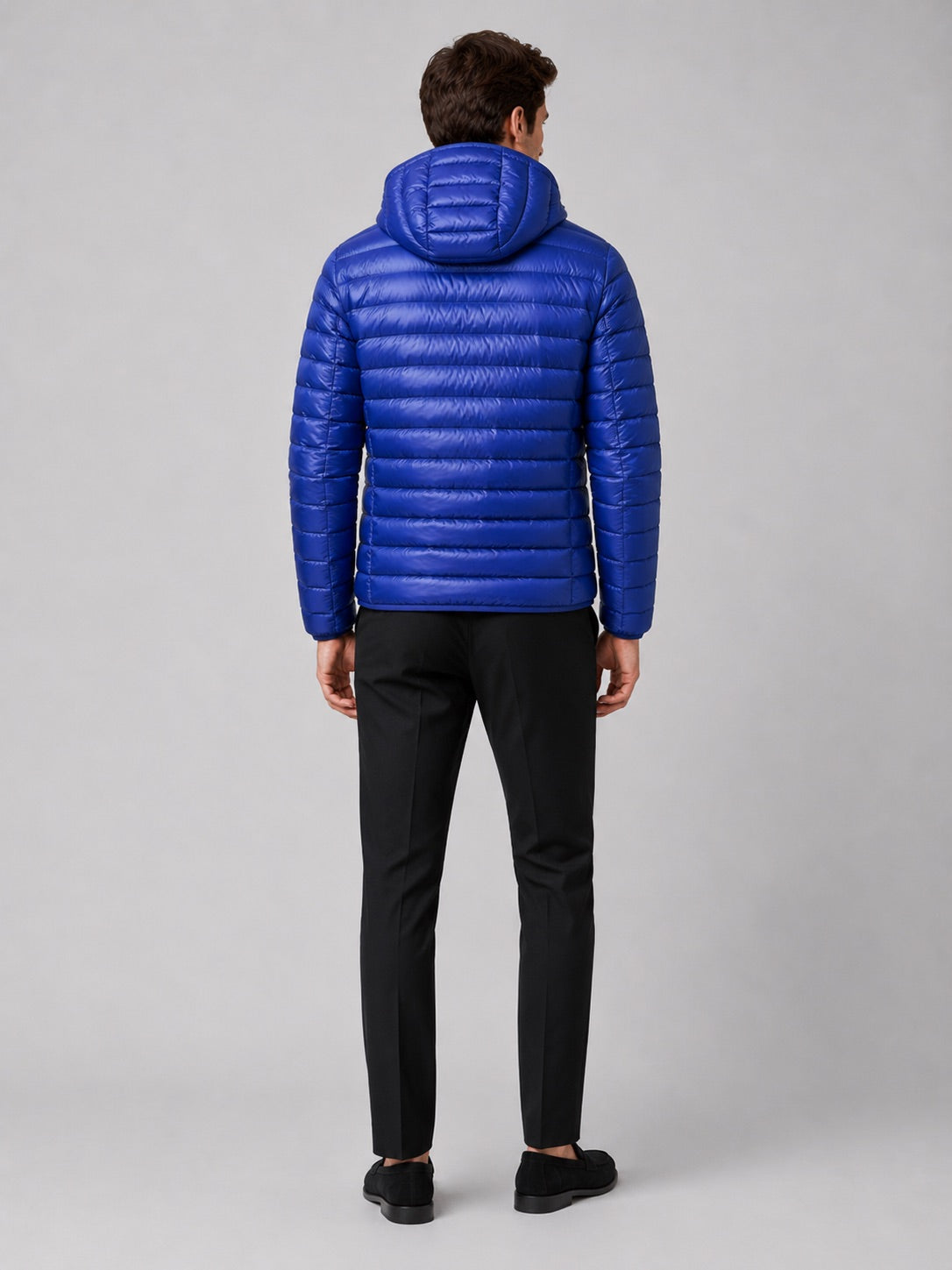 Men’s Lightweight Hooded Down Puffer Jacket Thermal Autumn Winter Coat for Travel and Everyday Wear