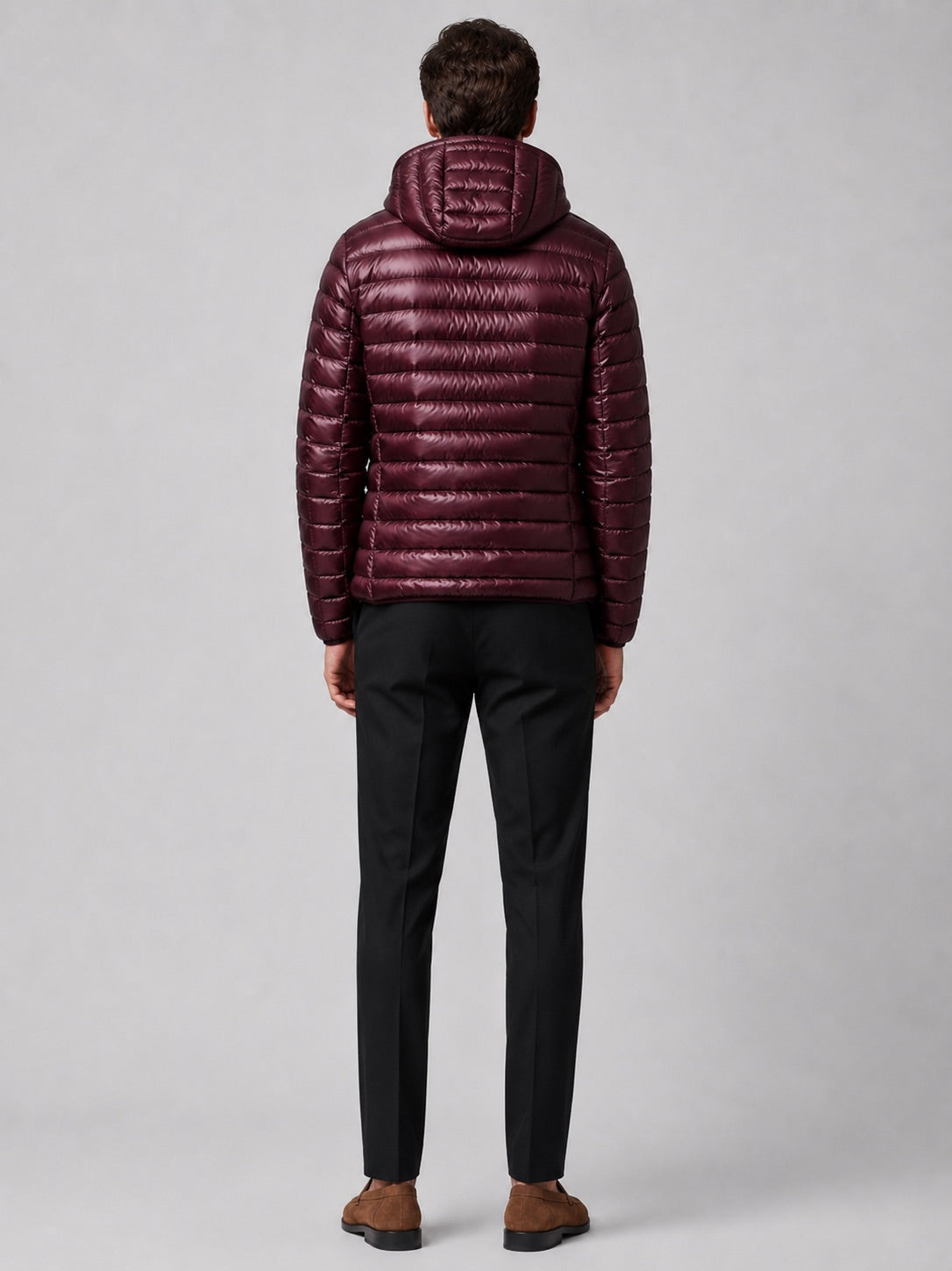 Men’s Lightweight Hooded Down Puffer Jacket Thermal Autumn Winter Coat for Travel and Everyday Wear