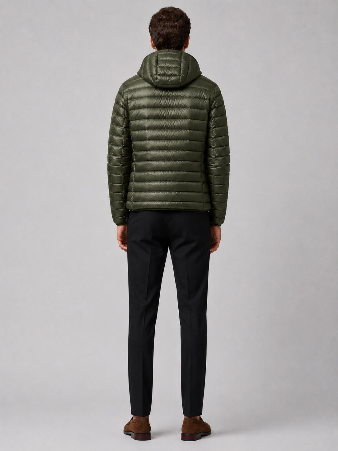 Men’s Lightweight Hooded Down Puffer Jacket Thermal Autumn Winter Coat for Travel and Everyday Wear