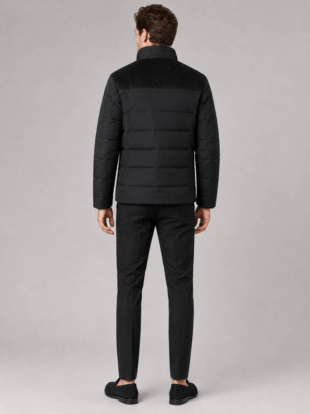 Men’s Puffer Jacket Plush Lined Thick Warm Stand Collar Winter Coat for Outdoor and Everyday Wear