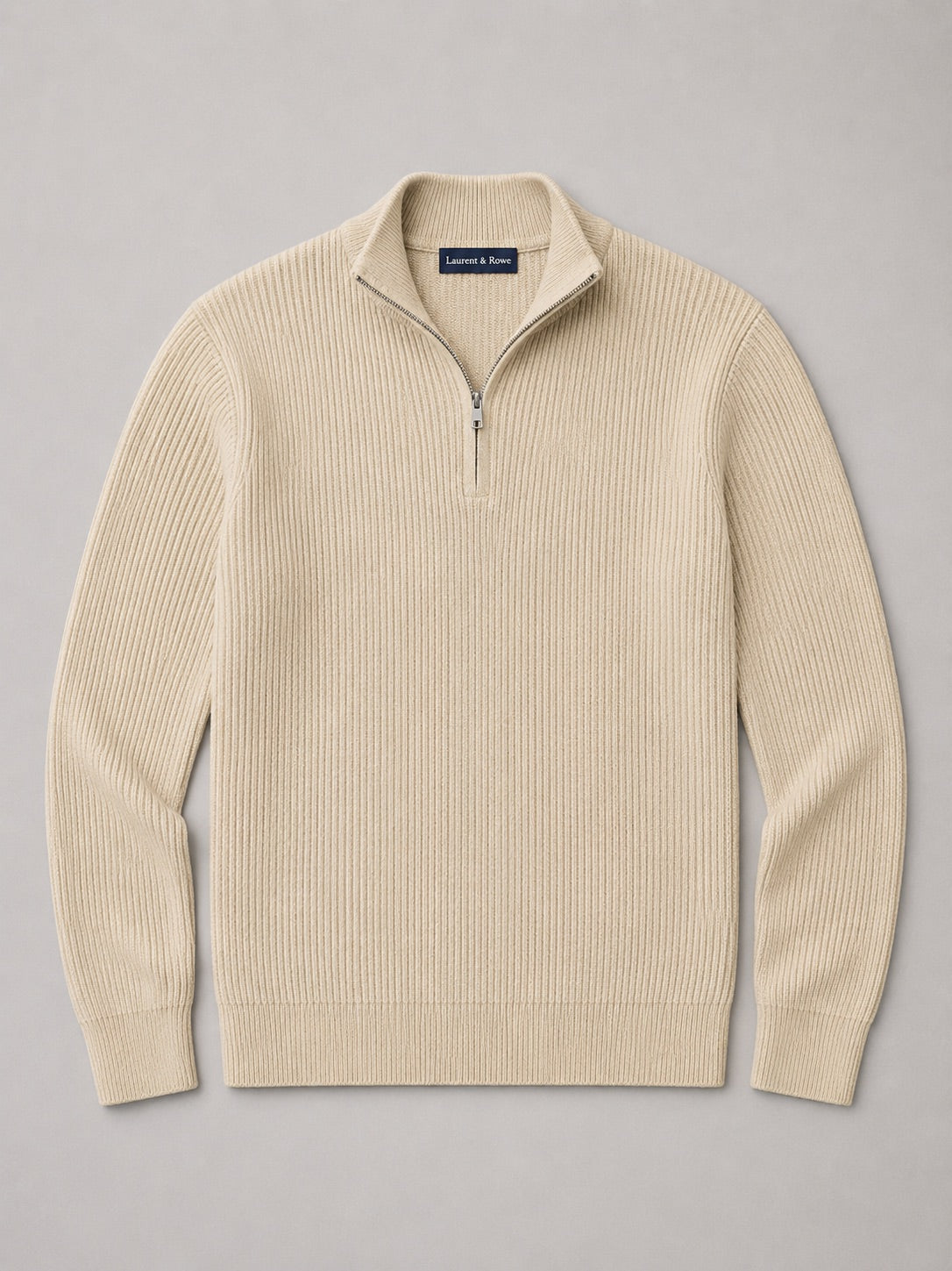 Men’s Quarter Zip Jumper Slim Fit Mock Neck Long Sleeve Warm Winter Pullover for Business Casual and Everyday Wear