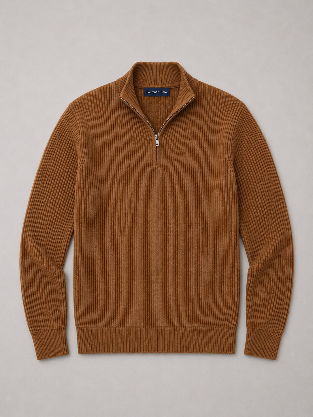 Men’s Quarter Zip Jumper Slim Fit Mock Neck Long Sleeve Warm Winter Pullover for Business Casual and Everyday Wear