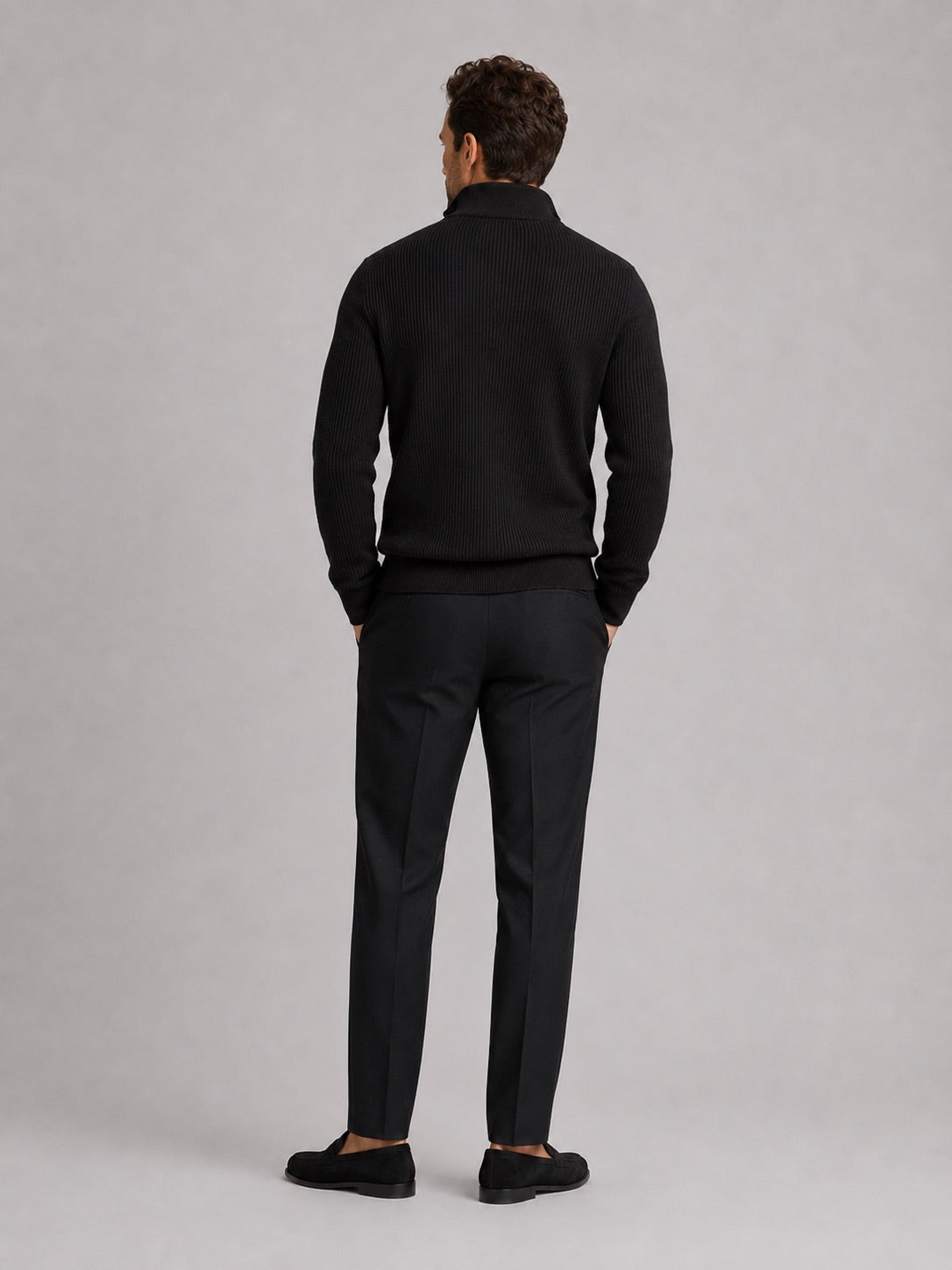 Men’s Quarter Zip Jumper Slim Fit Mock Neck Long Sleeve Warm Winter Pullover for Business Casual and Everyday Wear