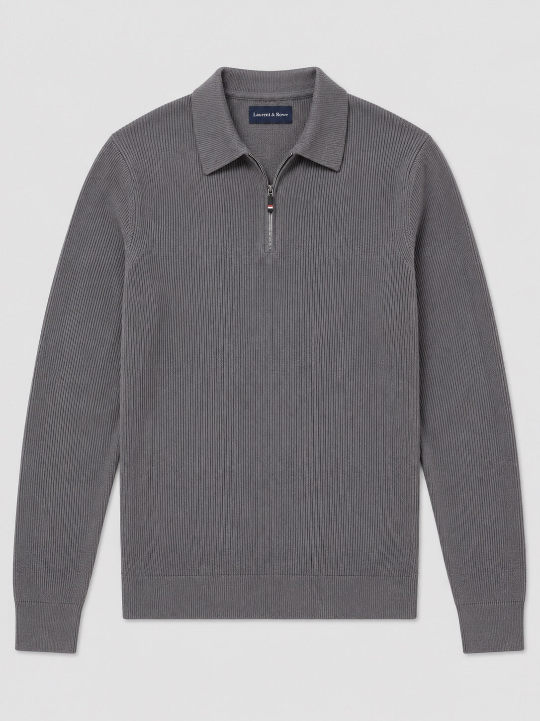 Men’s Quarter Zip Long Sleeve Polo Lapel Autumn Top for Business Casual and Office Wear